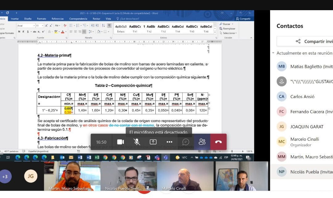 Continua el análisis técnico de bienes de Industria Nacional para la Mineria Argentina